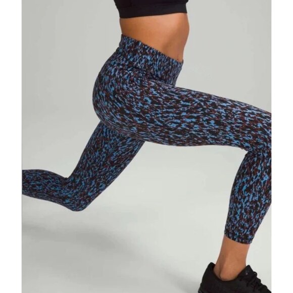 Lululemon Power Thru High-Rise Tight 25" Legging Leopard Camo Print - Picture 1 of 11